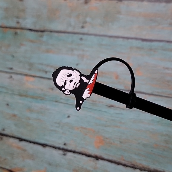 Michael Myers Halloween Straw Toppers - Picture 4 of 5